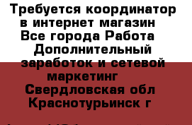 Требуется координатор в интернет-магазин - Все города Работа » Дополнительный заработок и сетевой маркетинг   . Свердловская обл.,Краснотурьинск г.